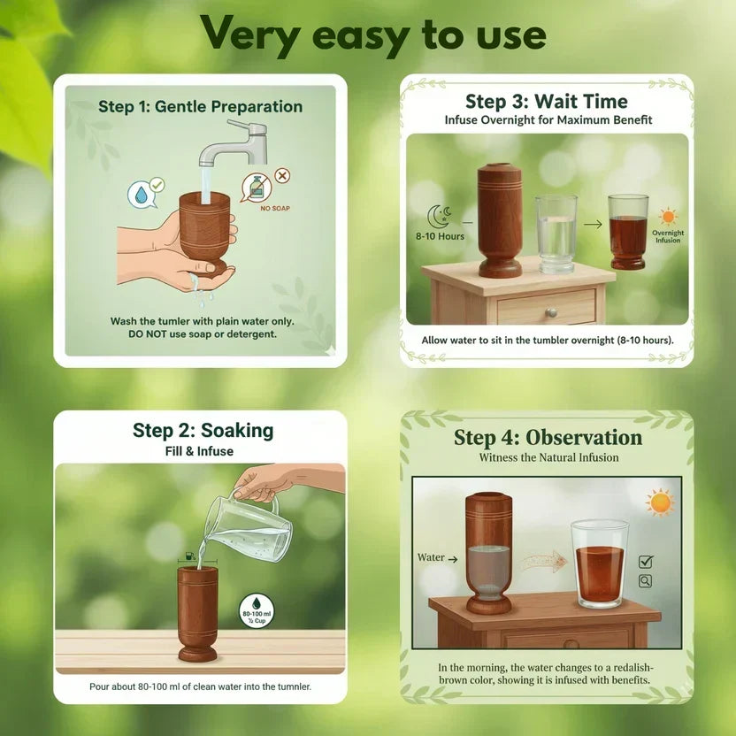 Eco-Friendly Wooden Water Glass | ₹699 | Buy 1 Get 1 FREE 🌿